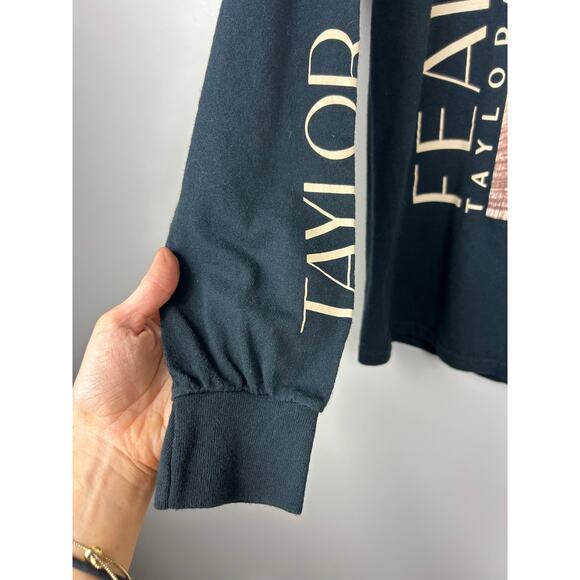 Taylor Swift Rare Fearless Limited Edition Long Sleeve Shirt Black Medium - Picture 5 of 6
